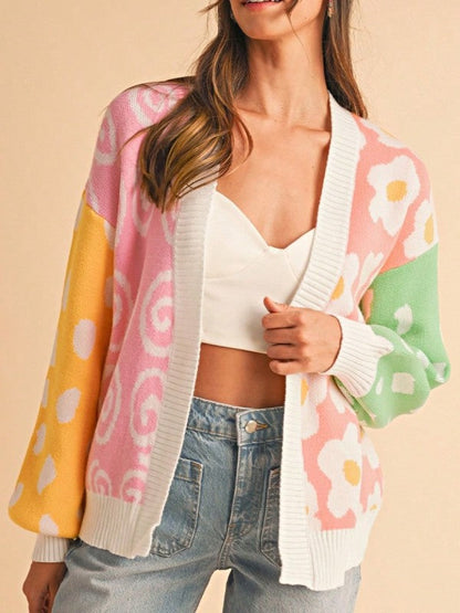 Drop Shoulder Color Block Oversized Cardigan Shop Style & More | Fresh Looks, Everyday Deals & Free Shipping