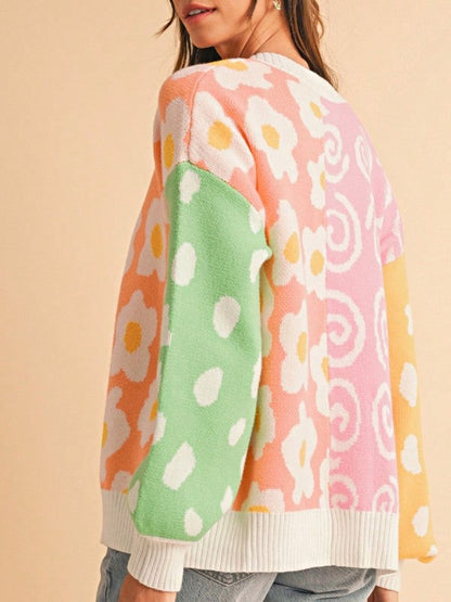 Drop Shoulder Color Block Oversized Cardigan Shop Style & More | Fresh Looks, Everyday Deals & Free Shipping