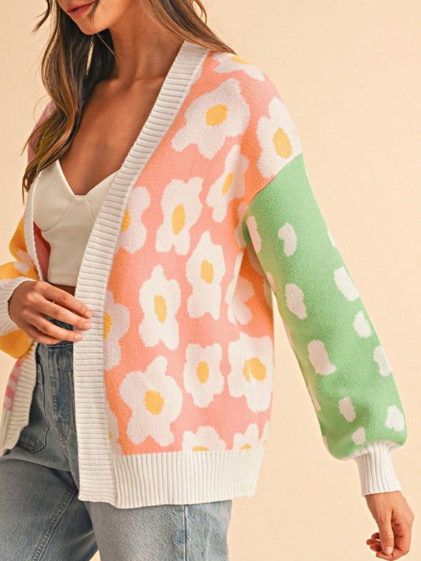 Drop Shoulder Color Block Oversized Cardigan Shop Style & More | Fresh Looks, Everyday Deals & Free Shipping