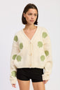 V NECK BUTTON FRONT APPLIQUE CARDIGAN Shop Style & More | Fresh Looks, Everyday Deals & Free Shipping