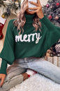 Merry Letter Embroidered High Neck Sweater Shop Style & More | Fresh Looks, Everyday Deals & Free Shipping