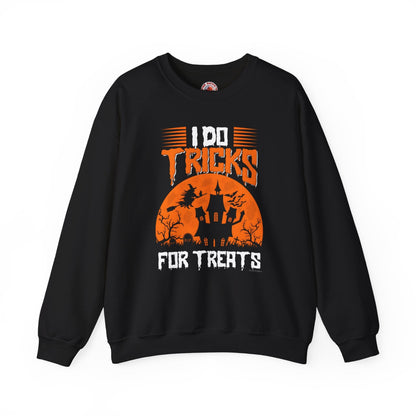 I Do Tricks For Treats Crewneck Sweatshirt The Devil's Pickle
