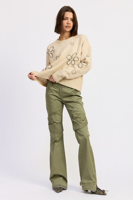 FLORAL WHIPSTITCH SWEATER Shop Style & More | Fresh Looks, Everyday Deals & Free Shipping