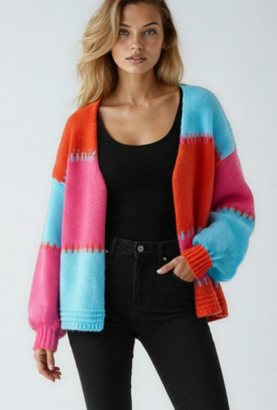 Women's Color-Block  Knit Cardigan Shop Style & More | Fresh Looks, Everyday Deals & Free Shipping