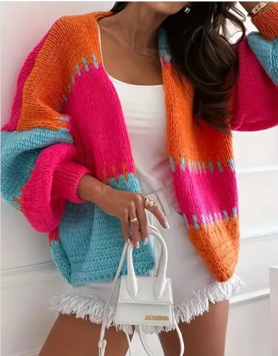 Women's Color-Block  Knit Cardigan Shop Style & More | Fresh Looks, Everyday Deals & Free Shipping