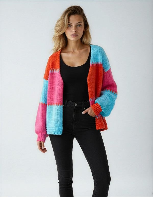Women's Color-Block  Knit Cardigan Shop Style & More | Fresh Looks, Everyday Deals & Free Shipping