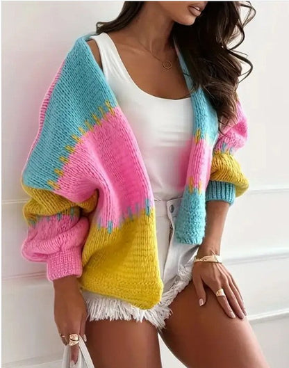 Women's Color-Block  Knit Cardigan Shop Style & More | Fresh Looks, Everyday Deals & Free Shipping