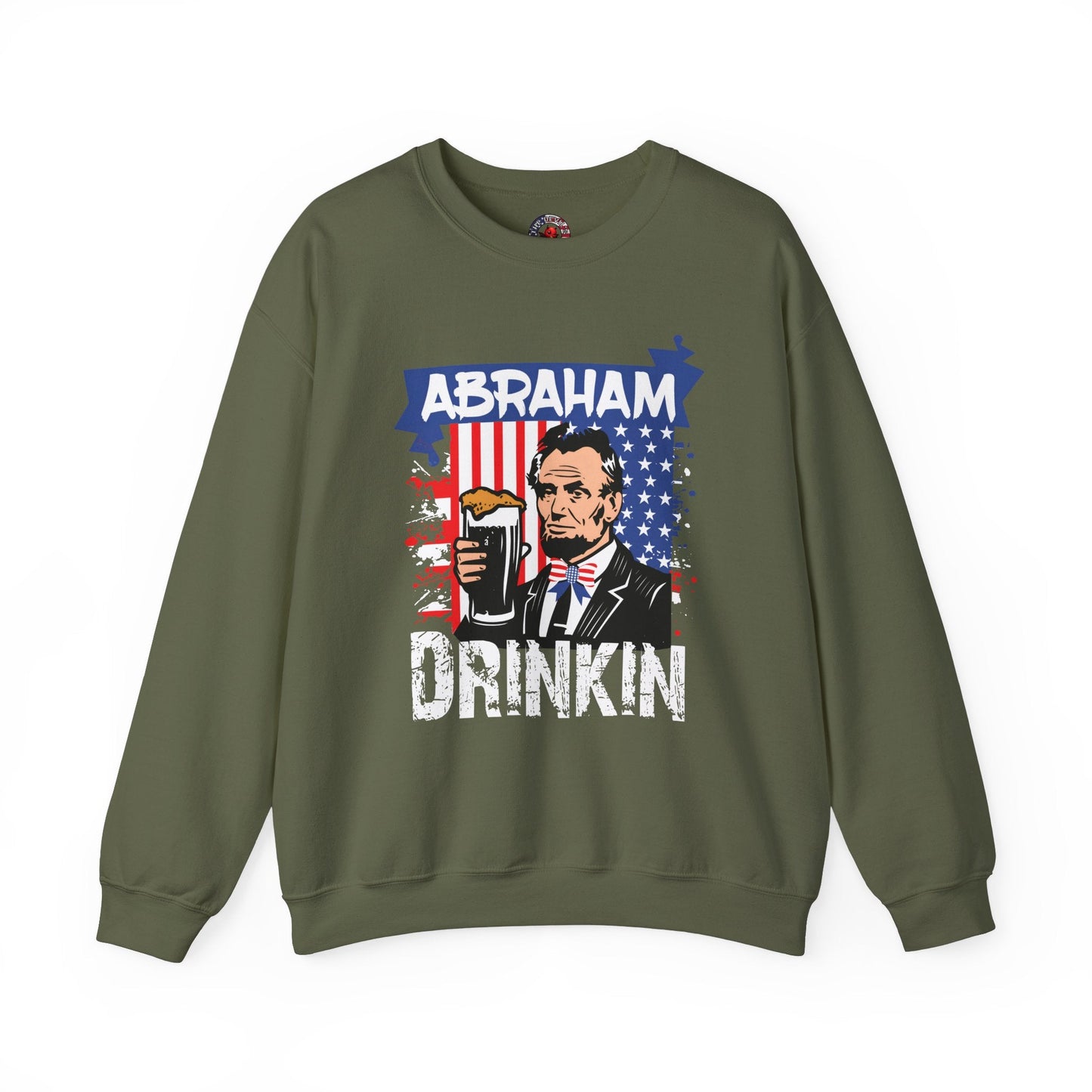 Abraham Drinking Crewneck Sweatshirt The Devil's Pickle
