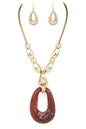 Oversize Teardrop Resin Pendant Necklace Set Shop Style & More | Fresh Looks, Everyday Deals & Free Shipping