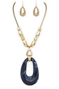 Oversize Teardrop Resin Pendant Necklace Set Shop Style & More | Fresh Looks, Everyday Deals & Free Shipping