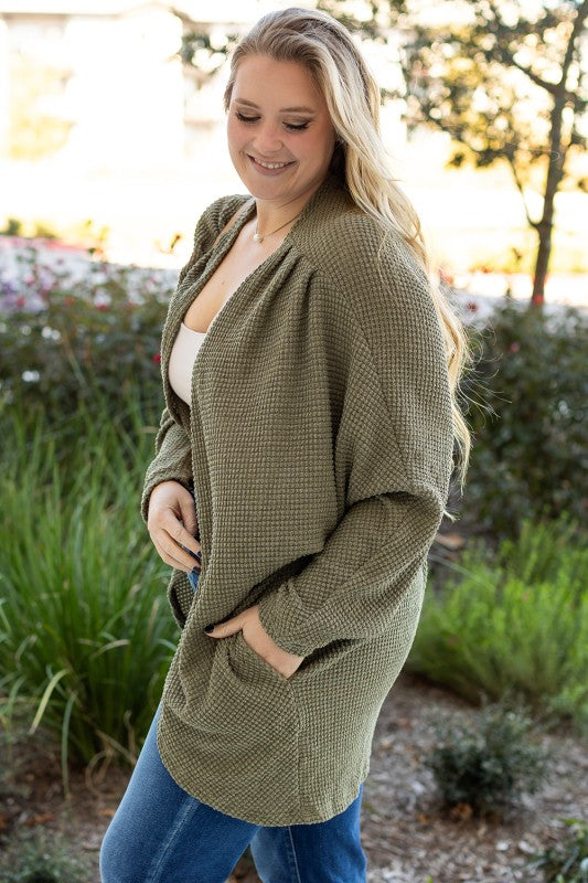 Knit Drop Shoulder Open Front Plus Size Cardigan Shop Style & More | Fresh Looks, Everyday Deals & Free Shipping