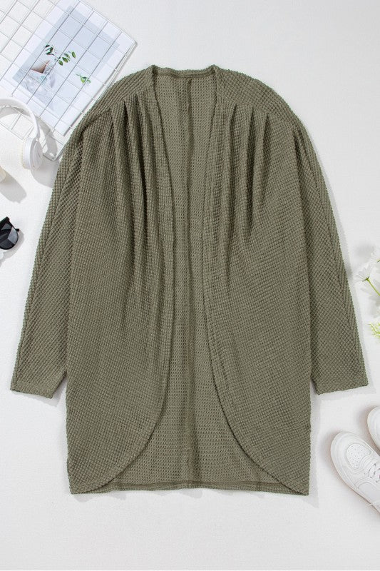 Knit Drop Shoulder Open Front Plus Size Cardigan Shop Style & More | Fresh Looks, Everyday Deals & Free Shipping