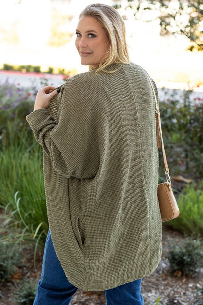 Knit Drop Shoulder Open Front Plus Size Cardigan Shop Style & More | Fresh Looks, Everyday Deals & Free Shipping