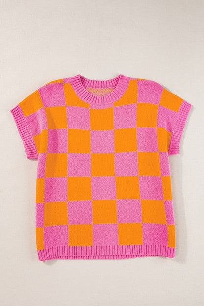 Colorblock Plaid Pattern Ribbed Trim Sweater Tank Shop Style & More | Fresh Looks, Everyday Deals & Free Shipping