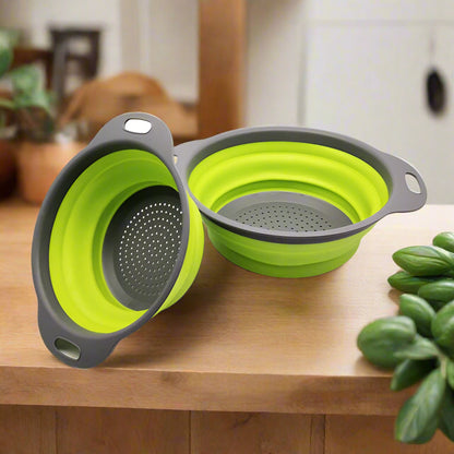 🥦 Foldable Silicone Colander – Space-Saving Strainer SmartPursue™
