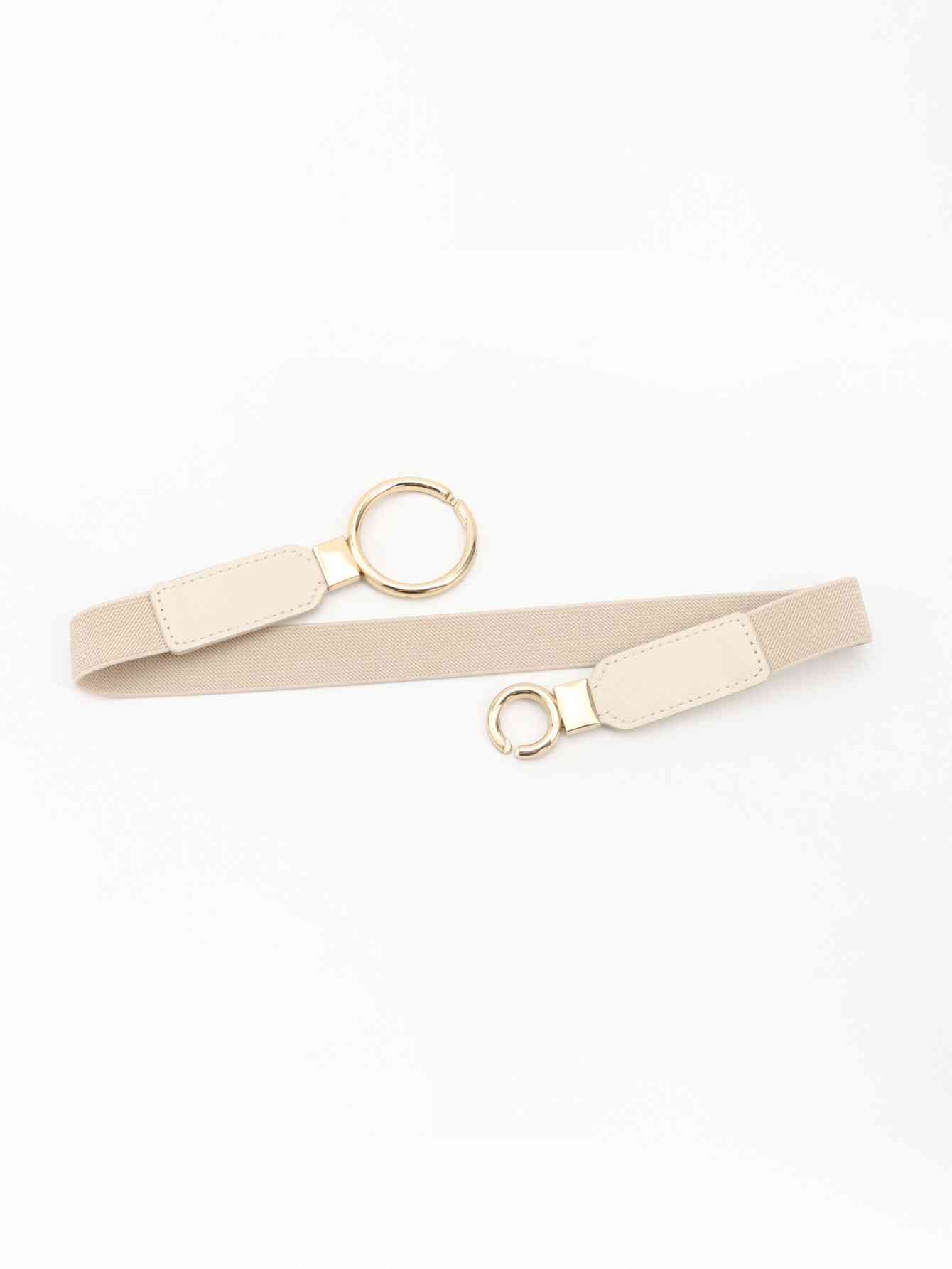 ElegantStyle Double Ring Buckle Elastic PU Belt – Adjustable Comfort Fit See size chart under “more details” The Fashion Celestial