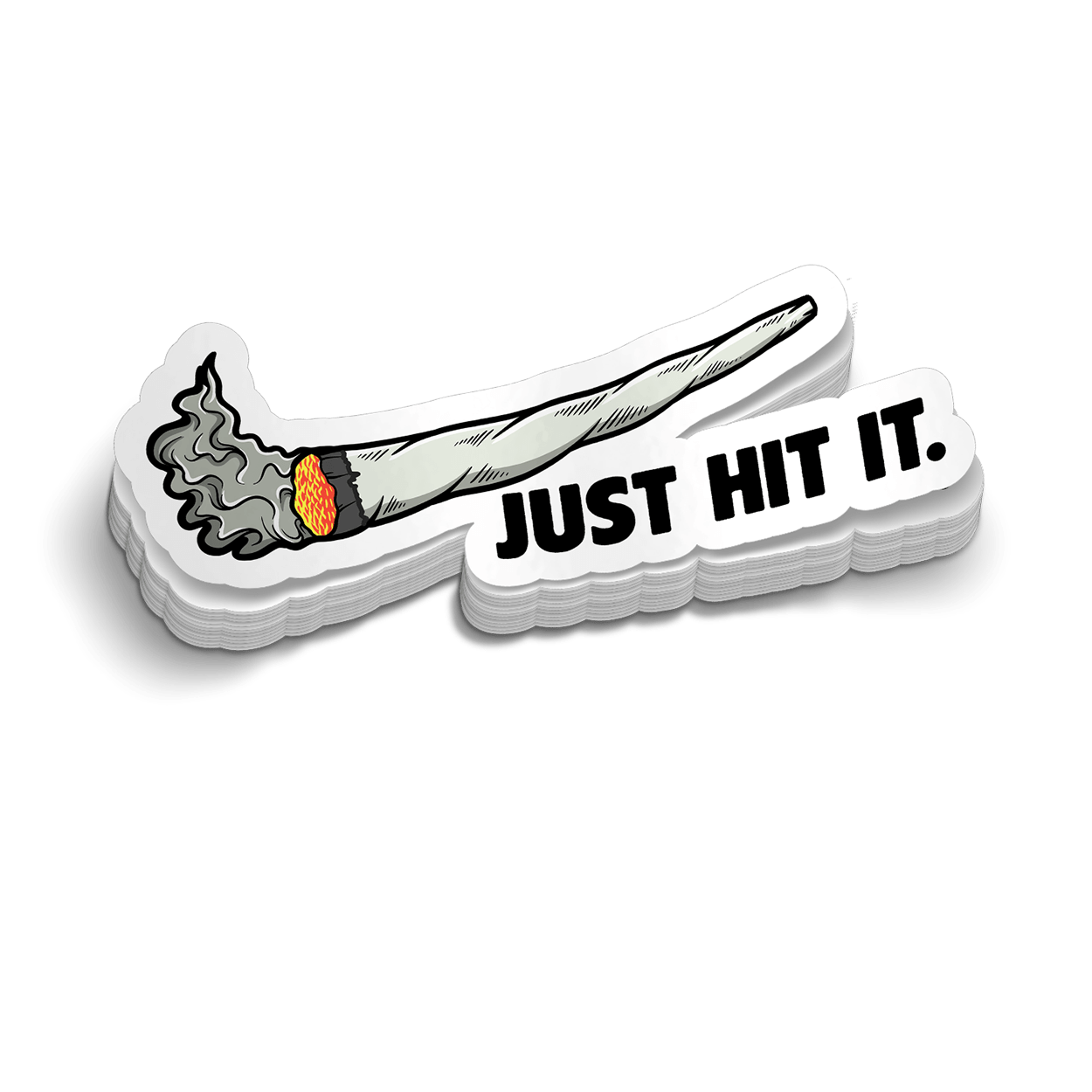 Just Hit It - Hard Hat Decal Armed American Supply