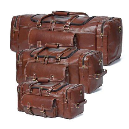 Upgraded Traveler Weekender Duffle Classy Leather Bags