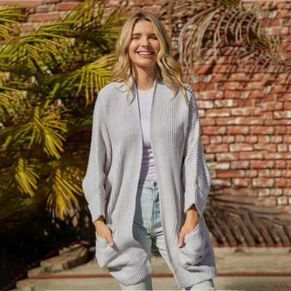 Oversized Fold Over Sleeve Open Front Cardigan Shop Style & More | Fresh Looks, Everyday Deals & Free Shipping