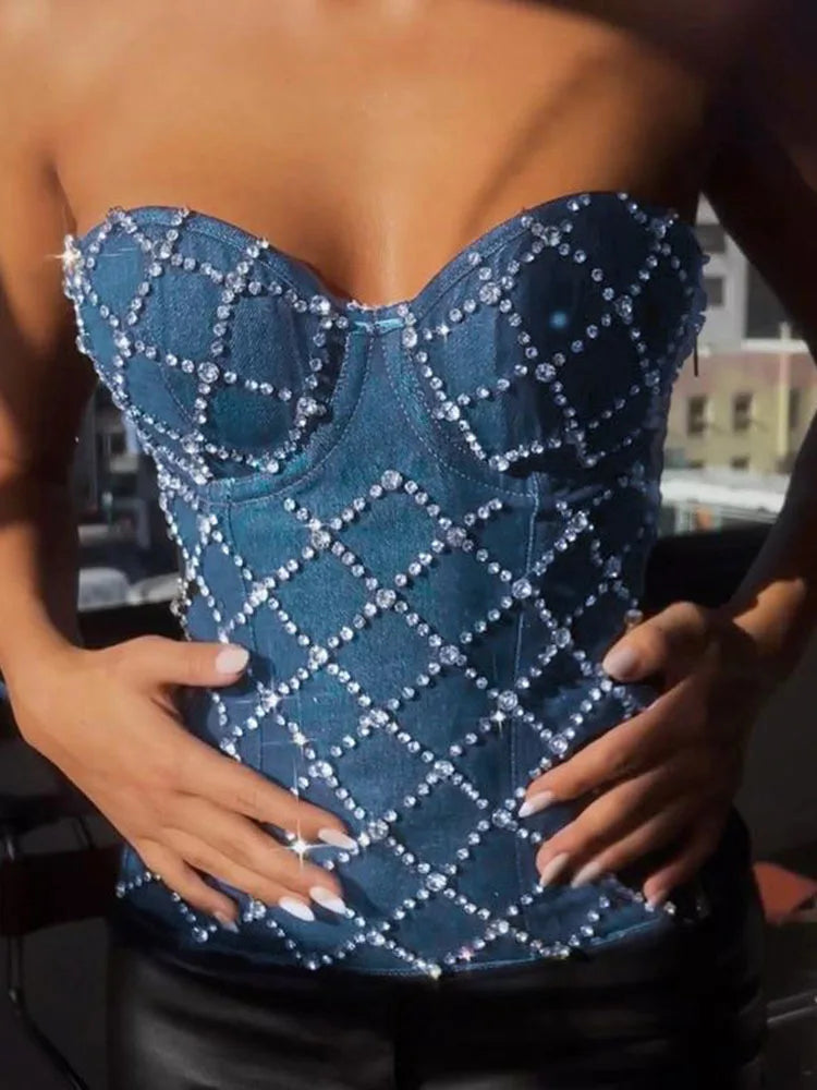 Rhinestone Cowgirl Denim Vest Country in My Heart