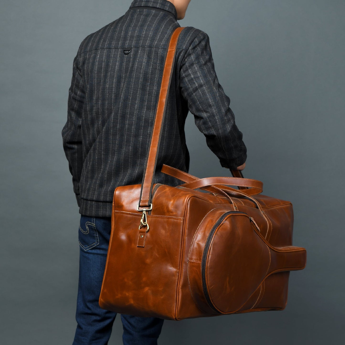 Buffalo Leather Tennis Duffle Bag Classy Leather Bags