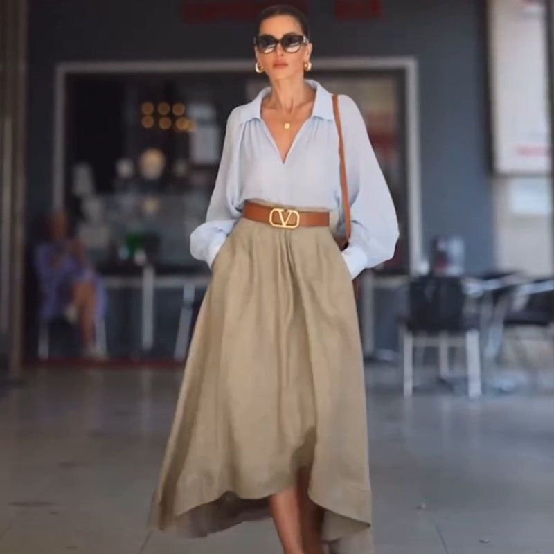 Simple Temperament Skirt Grayceful LLC