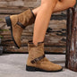 Casual Metal Buckle Slip-On Women’s Martin Boots FitiqueFit