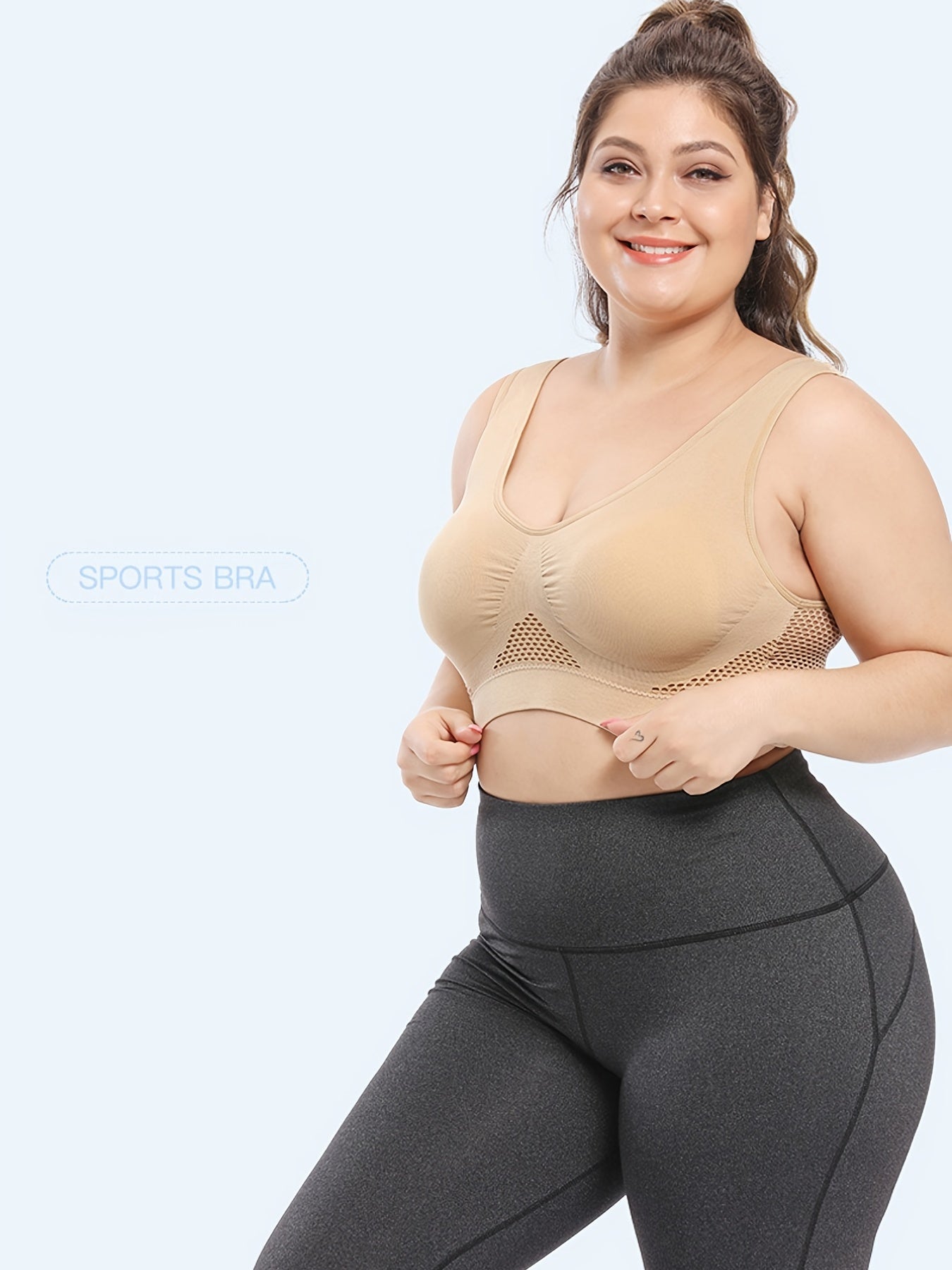 Plus Size Sports Bras for Women Seamless Bra with Pads Big Size Bralette Push Up Brassiere Bra Vest NovaCart