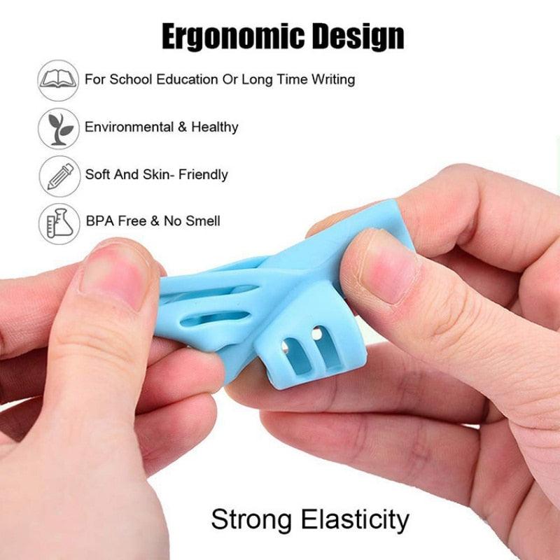 2/4Pcs Children Writing Pencil Pen Holder Student Learning Practice Silicone Pencil Grips for Kid Handwriting Posture Correction Children Pencil Holder Pen Writing Aid Grip Posture Correction Tool Writing Aid to Improve Handwriting for Kids Stevvex