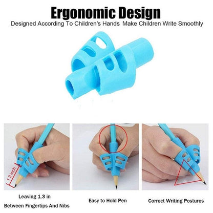 2/4Pcs Children Writing Pencil Pen Holder Student Learning Practice Silicone Pencil Grips for Kid Handwriting Posture Correction Children Pencil Holder Pen Writing Aid Grip Posture Correction Tool Writing Aid to Improve Handwriting for Kids Stevvex