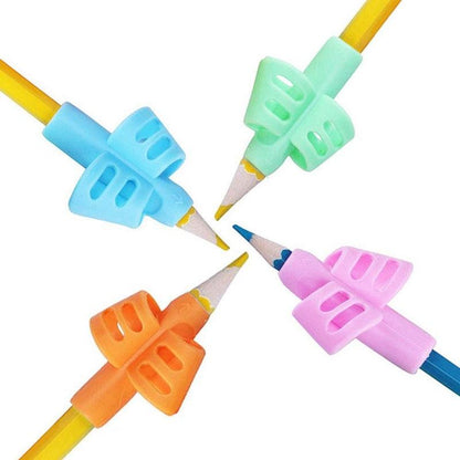 2/4Pcs Children Writing Pencil Pen Holder Student Learning Practice Silicone Pencil Grips for Kid Handwriting Posture Correction Children Pencil Holder Pen Writing Aid Grip Posture Correction Tool Writing Aid to Improve Handwriting for Kids Stevvex