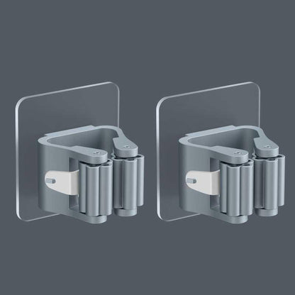 2/4PCS Home Storage Rack Bathroom Suction Hanging Pipe Traceless Hooks Wall Mounted Mop Organizer Holder Waterproof Broom Hanger Storage Rack Bathroom Suction Hanging Pipe Traceless Hooks Wall Mounted Mop Organizer Holder Stevvex