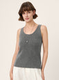 100% Mongolian Cashmere Versatile Crew Neck Tank Top VIVIANA