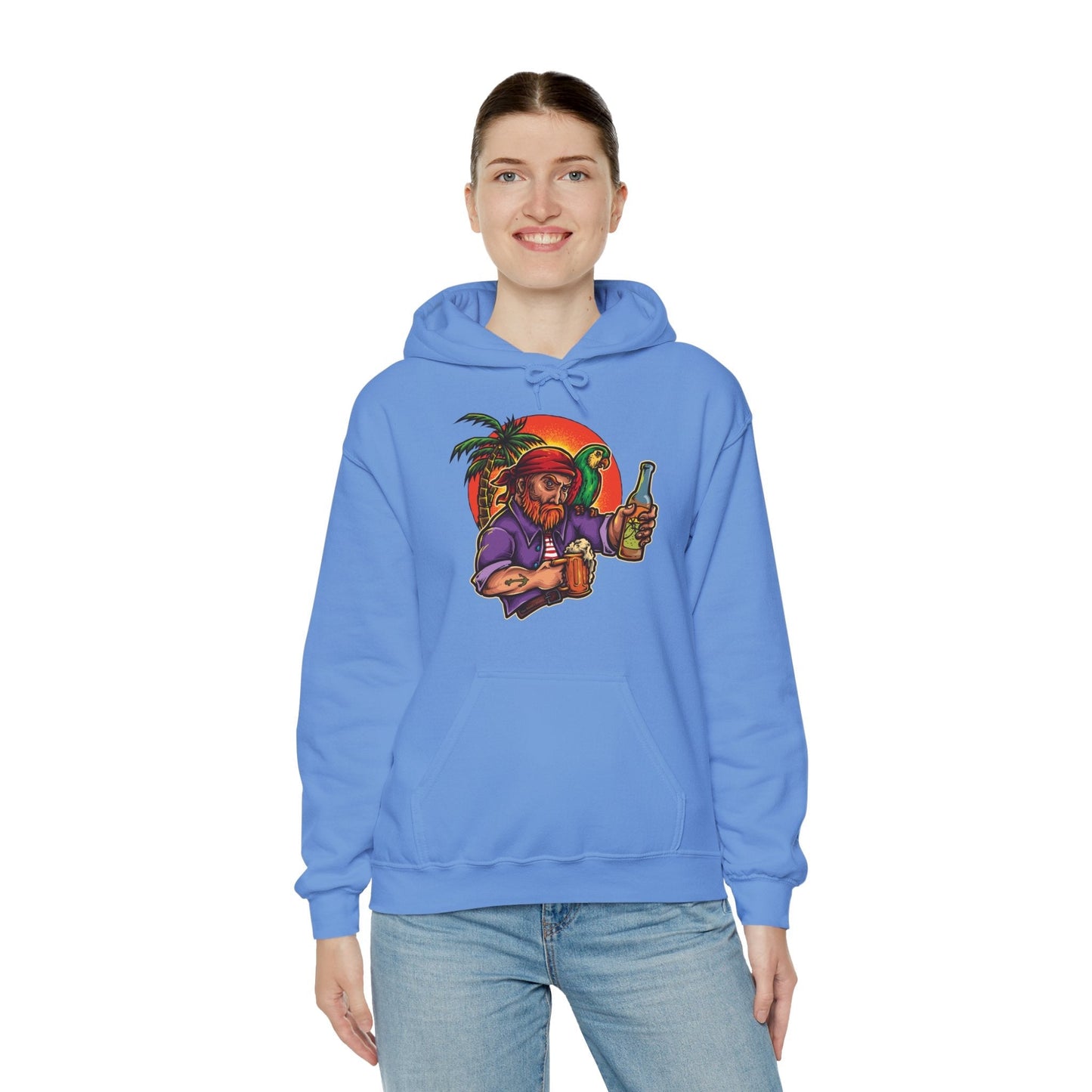 Sunset Pirate Beer Hooded Sweatshirt The Devil's Pickle