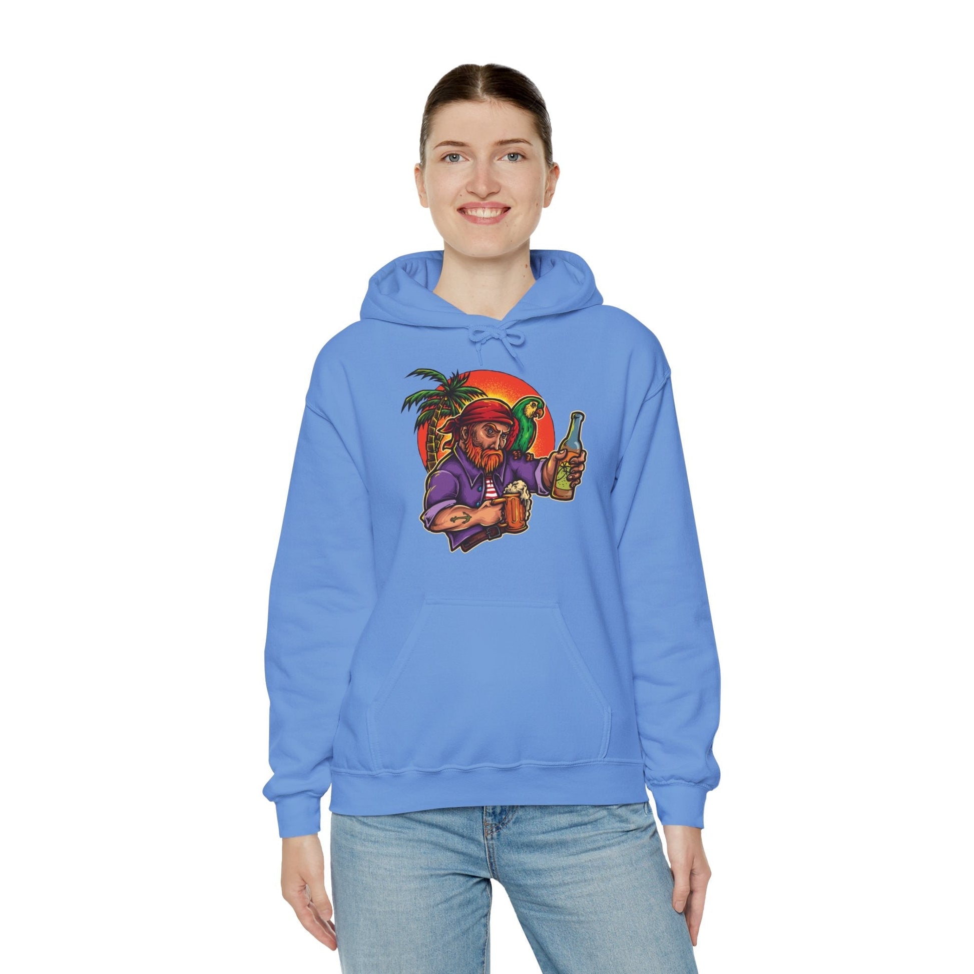 Sunset Pirate Beer Hooded Sweatshirt The Devil's Pickle