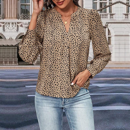 Wild West Leopard Print Top – Trendy Long Sleeved Cowgirl Top for Stylish Women Country in My Heart