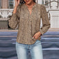Wild West Leopard Print Top – Trendy Long Sleeved Cowgirl Top for Stylish Women Country in My Heart