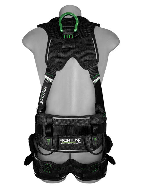 Frontline 250CTB Elite Construction Harness Aluminum Hardware and Suspension Trauma Straps M/L VM Hardware