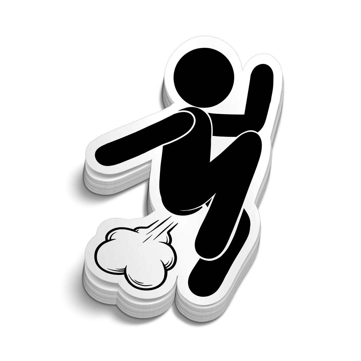 Fart Man - Hard Hat Decal Armed American Supply