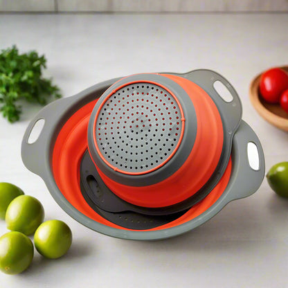 🥦 Foldable Silicone Colander – Space-Saving Strainer SmartPursue™