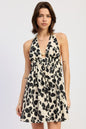 CINCHED WAIST MINI HALTER DRESS See size chart under “more details” The Fashion Celestial
