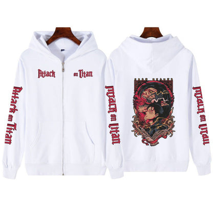 Printed Zipper Sweater Unisex Hoodie Coat FitiqueFit