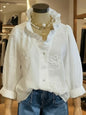 Women’s Lace Embroidered Cotton Linen Blouse FitiqueFit