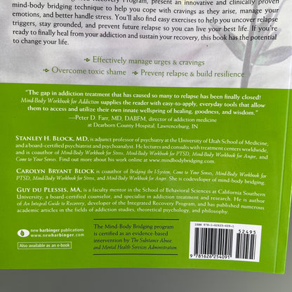 MIND-BODY WORKBOOK FOR ADDICTION Effective Tools Substance Abuse Recovery Book PayWut