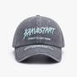Fashionable Outdoor Versatile Curved Brim Letter Embroidery Men's Flat Tongue Hat Show Face Small Washed Women's Simple Baseball Hat Fashion