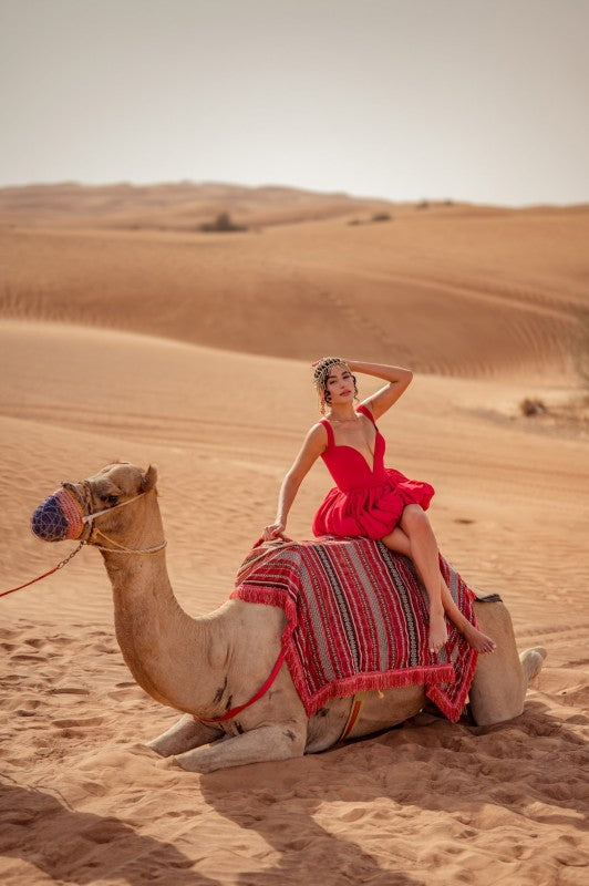 Red in the Desert Bubble Dress See size chart under “more details” The Fashion Celestial