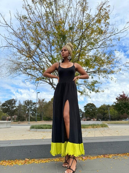 The Oasis Color Block Dress See size chart under “more details” The Fashion Celestial