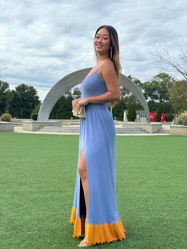 The Oasis Color Block Dress See size chart under “more details” The Fashion Celestial