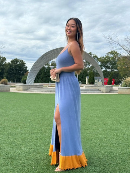 The Oasis Color Block Dress See size chart under “more details” The Fashion Celestial