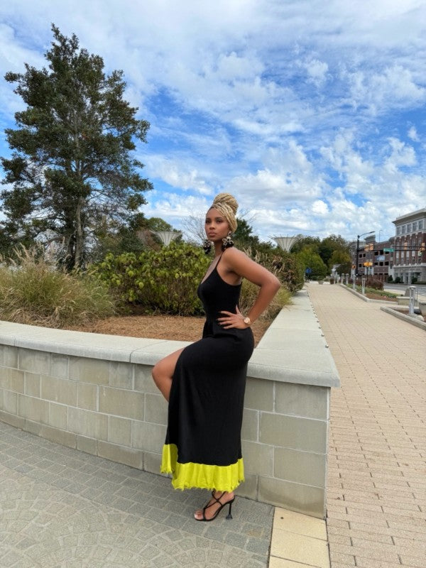 The Oasis Color Block Dress See size chart under “more details” The Fashion Celestial